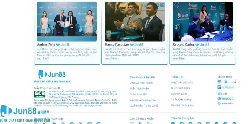 Jun88 là sân chơi có giấy phép chuẩn