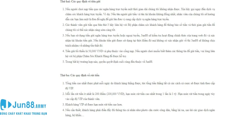 Quy định hạn mức thanh toán